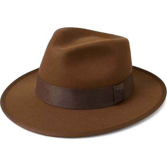 Adult Brown Fedora Hat Cosplay Halloween Costume Accessory Unisex